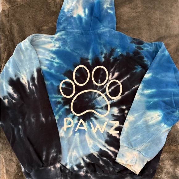VINTAGE (PAWS) COLORTONE TIE DYE HOODIE like new! - Picture 10 of 14